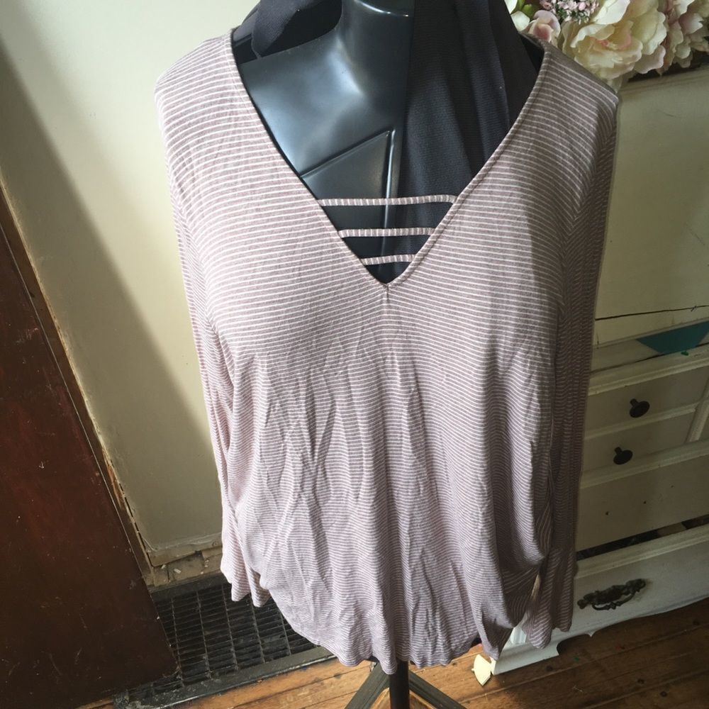 AEO soft and sexy striped long sleeve tee